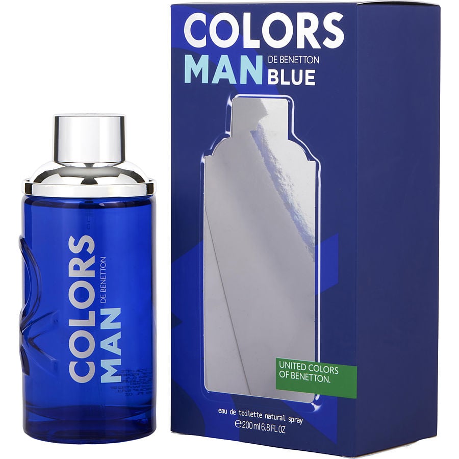  Benetton Colors Man Blue Eau de Toilette Spray For Men 3.4 Oz  : Beauty & Personal Care