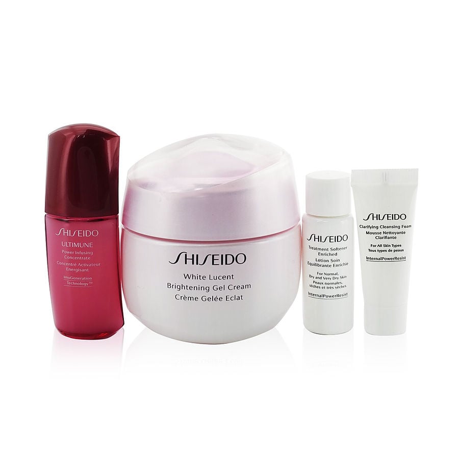 Laboratorium Premonition kontanter Shiseido White Lucent Holiday Set: Gel Cream 50ml + Cleansing Foam 5ml +  Softener Enriched 7ml + Ultimune Concentrate 10ml | FragranceNet.com®