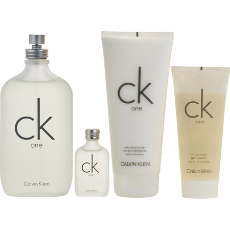Calvin Klein Ck One EDT spray 6.7 oz & BODY LOTION 6.7 oz & BODY WASH 3.4 oz & EDT spray 0.5 oz MINI for unisex