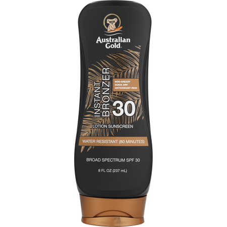 Australian Gold by Australian Gold Lotion Sunscreen Broad Spectrum SPF 30 with Instant Bronzer -237ml/8OZ for women