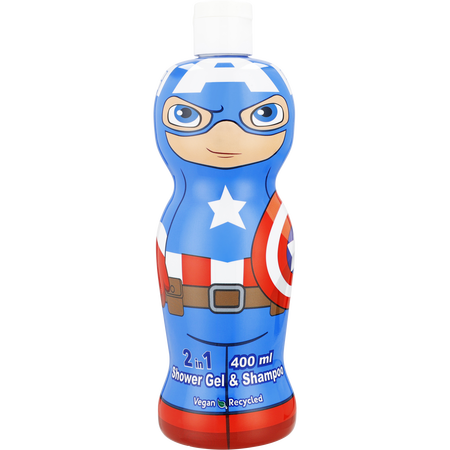Captain America by Marvel 2-IN-1 SHOWER GEL & SHAMPOO 13.5 oz for men