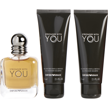 Giorgio Armani Emporio Armani Stronger With You EDT spray 1.7 oz & 2 X SHOWER GEL 2.5 oz for men