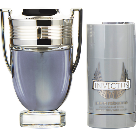 Paco Rabanne Invictus EDT spray 3.4 oz & DEODORANT STICK ALCOHOL FREE 2.5 oz (TRAVEL OFFER) for men