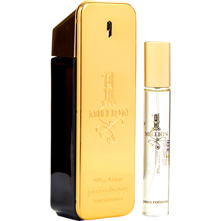 Paco Rabanne 1 Million EDT spray 3.4 oz & EDT spray 0.68 oz (TRAVEL OFFER) for men