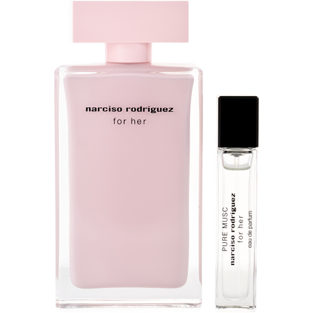 Narciso Rodriguez Eau de parfum spray 3.4 oz & PURE MUSC Eau de parfum spray 0.33 oz MINI for women