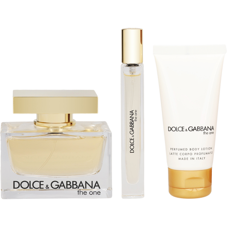 Dolce & Gabbana The One Eau de parfum spray 2.5 oz & BODY LOTION 1.7 oz & Eau de parfum TRAVEL spray 0.33 oz for women