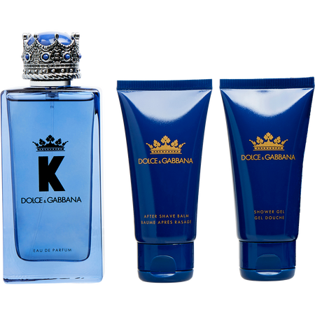 Dolce & Gabbana K Eau de parfum spray 3.4 oz & AFTERSHAVE BALM 1.7 oz & SHOWER GEL 1.7 oz for men