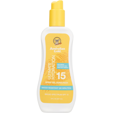 Australian Gold by Australian Gold Ultimate Hydration Spray Gel Sunscreen SPF 15 -237ml/8OZ for women