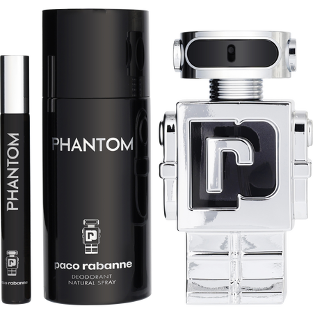 Paco Rabanne Phantom EDT spray 3.4 oz & DEODORANT spray 5 oz & EDT spray 0.33 oz MINI for men