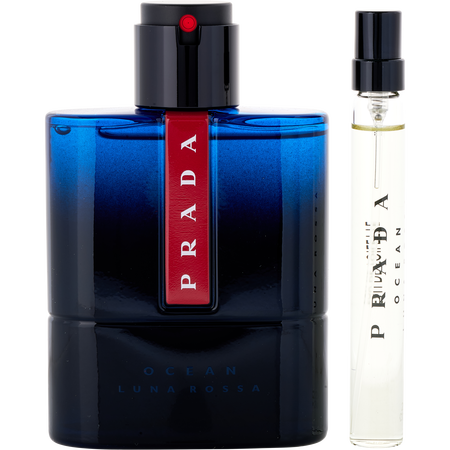 Prada Luna Rossa Ocean by Prada REFILLABLE EDT spray 3.4 oz & EDT spray 0.33 oz for men