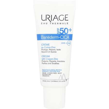 Uriage by URIAGE Bariederm Cica Cream with Cu-Zn SPF 50+ (Face/Body) -40ml/1.35OZ for women