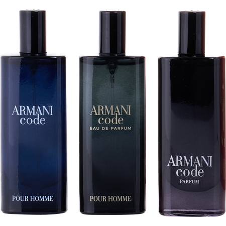 Giorgio Armani Variety by Giorgio Armani 3 PIECE VARIETY WITH ARMANI CODE EDT & ARMANI CODE PARFUM & ARMANI CODE Eau de parfum AND ALL ARE spray 0.5 oz for men
