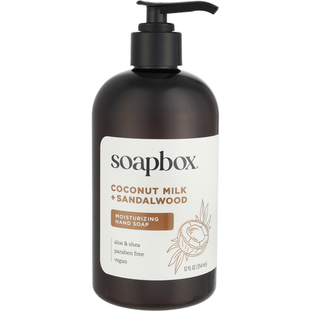 Soapbox by Soapbox Coconut Milk & Sandalwood Liquid Hand Soap -354ml/12OZ for unisex