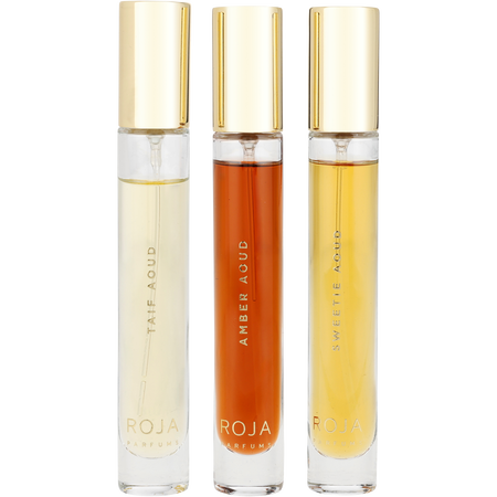 Roja Variety by Roja Dove 3 PIECE VARIETY WITH AMBER AOUD & ROJA TAIF AOUD & ROJA SWEETIE AOUD AND ALL ARE Eau de parfum spray 0.34 oz MINIS for women