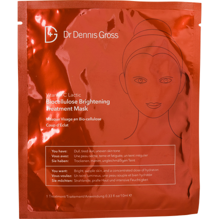 Dr Dennis Gross by Dr. Dennis Gross Vitamin C Lactic Brightening Biocellulose Treatment Mask -1pc for women
