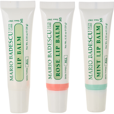 Mario Badescu by Mario Badescu Lip Balm Trio: Lip Balm + Rose Lip Balm + Mint Lip Balm -3x10g/0.35OZ for women