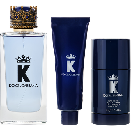 Dolce & Gabbana K EDT spray 3.3 oz & DEODORANT STICK 2.6 oz & SHOWER GEL 1.7 oz for men