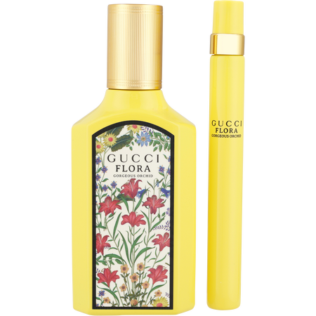 Gucci Flora Gorgeous Orchid Eau de parfum spray 1.7 oz & Eau de parfum spray 0.33 oz MINI for women