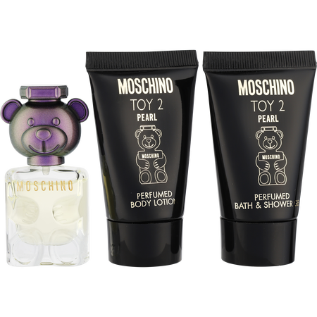 Moschino Toy 2 Pearl Eau de parfum 0.17 oz MINI & BODY LOTION 0.8 oz & SHOWER GEL 0.8 oz for unisex