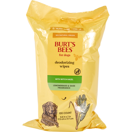 Burt's Bees For Dogs by Burt's Bees DEODORIZING WIPES WITH WITCH HAZEL (100 CT) for unisex