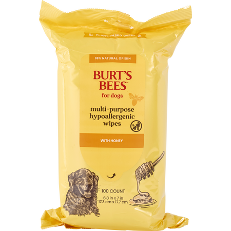 Burt's Bees For Dogs by Burt's Bees MULTI-PURPOSE HYPOALLERGENIC WIPES WITH HONEY - GRAPEFRUIT FRAGRANCE (100 CT) for unisex