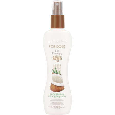 Biosilk For Dogs by Biosilk SILK THERAPY ORGANIC COCONUT OIL CONDITIONING DETANGLING SHINE spray 7 oz for unisex