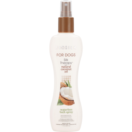 Biosilk For Dogs by Biosilk SILK THERAPY ORGANIC COCONUT OIL WATERLESS BATH spray 7 oz for unisex
