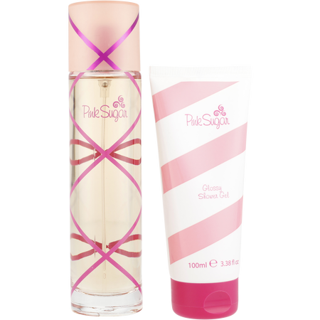 Aquolina Pink Sugar EDT spray 3.4 oz & SHOWER GEL 3.4 oz for women