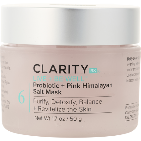 Clarityrx by ClarityRx Live + Be Well Probiotic + Pink Himalayan Salt Mask -50g/1.7OZ for women
