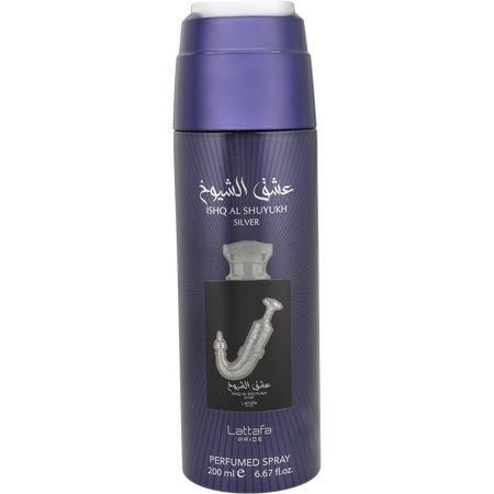 Lattafa Pride Ishq Al Shuyukh Silver BODY spray 6.7 oz for unisex