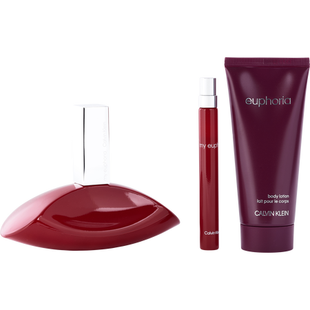 Calvin Klein My Euphoria Eau de parfum spray 3.4 oz & BODY LOTION 3.4 oz & Eau de parfum spray 0.34 oz MINI for women