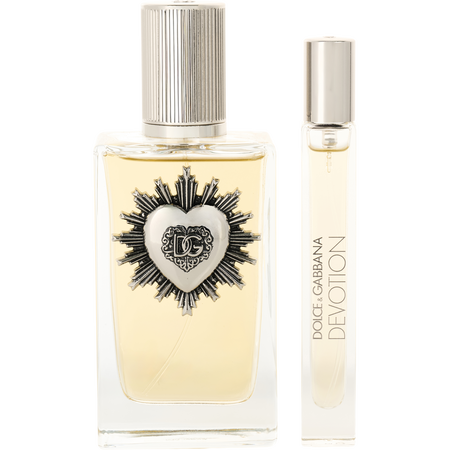 Dolce & Gabbana Devotion Eau de parfum spray 3.3 oz & Eau de parfum spray 0.34 oz MINI for men