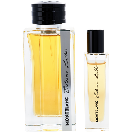 Mont Blanc Extreme Leather Eau de parfum spray 4.1 oz & Eau de parfum spray 0.5 oz for men