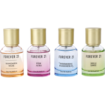 Forever 21 Variety by Forever 21 MINI GIFT SET WITH MANDARIN MUSE & PINK AURA & SHIMMERING PASSIONFRUIT & VANILLA SUNRISE AND ALL ARE Eau de parfum spray 0.68 oz for women