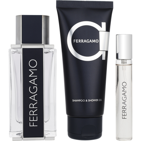 Salvatore Ferragamo Ferragamo EDT spray 3.4 oz & SHAMPOO AND SHOWER GEL 3.4 oz & EDT spray 0.5 oz MINI for men