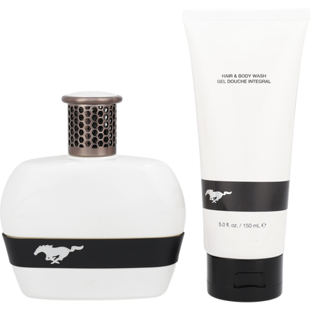 Estée Lauder Ford Mustang White EDT spray 3.4 oz & HAIR AND BODY WASH 5 oz for men