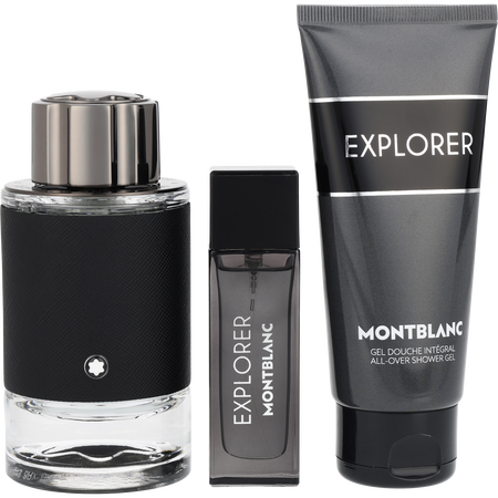 Mont Blanc Explorer Eau de parfum spray 3.3 oz & SHOWER GEL 3.3 oz & Eau de parfum spray 0.5 oz MINI for men