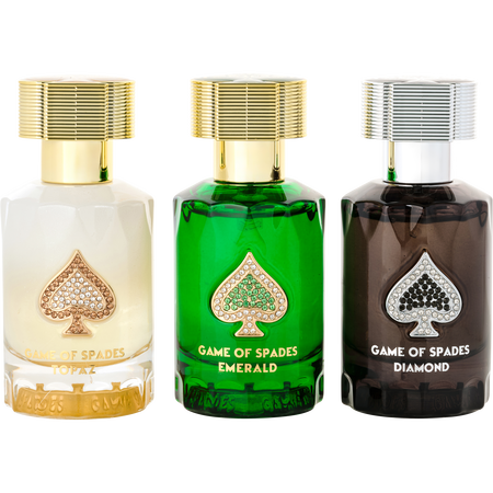 Jo Milano Variety by Jo Milano GAME OF SPADES DIAMOND COLLECTION WITH DIAMOND & EMERALD & TOPAZ AND ALL ARE PARFUM spray 1 oz for unisex
