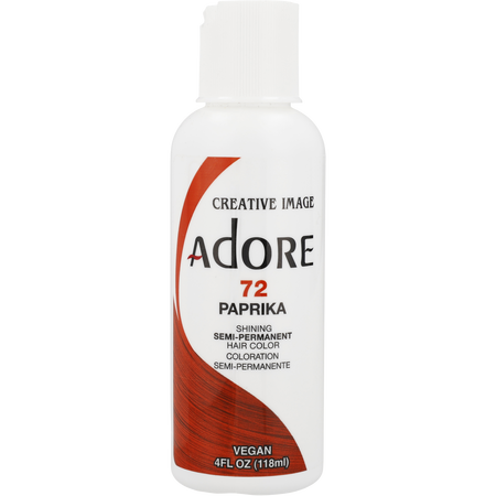 Adore by Adore ADORE SEMI PERMANENT HAIR COLOR VEGAN AND CRUELTY FREE 4 oz 072 PAPRIKA for unisex
