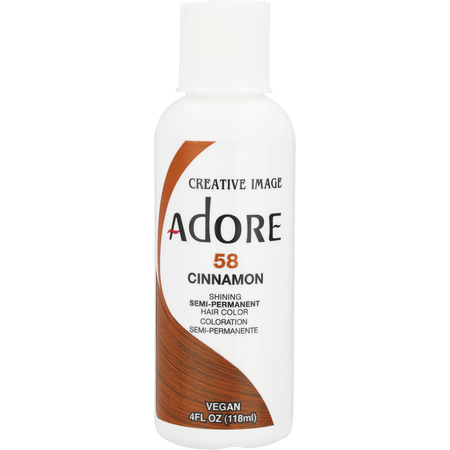 Adore by Adore ADORE SEMI PERMANENT HAIR COLOR VEGAN AND CRUELTY FREE 4 oz 058 CINNAMON for unisex