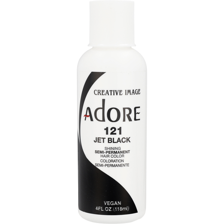 Adore by Adore ADORE SEMI PERMANENT HAIR COLOR VEGAN AND CRUELTY FREE 4 oz 121 JET BLACK for unisex