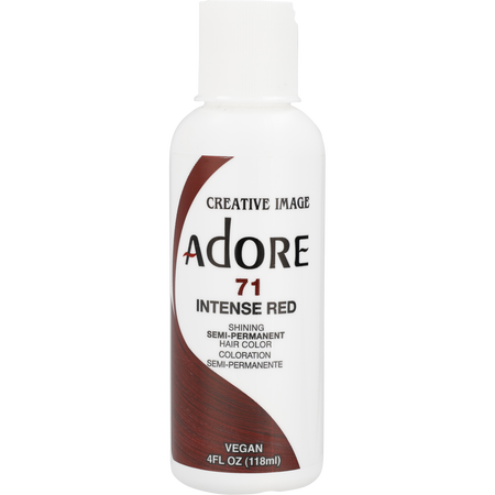 Adore by Adore ADORE SEMI PERMANENT HAIR COLOR VEGAN AND CRUELTY FREE 4 oz 071 INTENSE RED for unisex