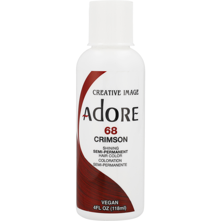 Adore by Adore ADORE SEMI PERMANENT HAIR COLOR VEGAN AND CRUELTY FREE 4 oz 068 CRIMSON for unisex