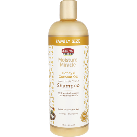African Pride by AFRICAN PRIDE AFRICAN PRIDE MOIST MIRACLE NOURISH AND SHINE SHAMPOO 16 oz for unisex