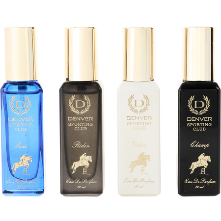 Denver Variety by Denver SPORTING CLUB LUXURY SET WITH CHAMP & GOAL & RIDER & VICTOR AND ALL ARE Eau de parfum spray 0.68 oz for men