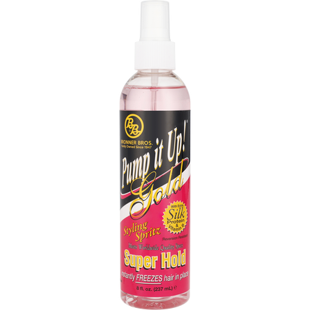 Bronner Brothers by BRONNER BROTHERS BRONNER BROTHERS PUMP IT UP GOLD STYLING SPRITZ SUPER HOLD 8 oz for unisex