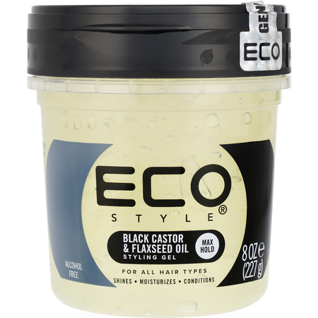 Eco Style by ECO STYLE ECO STYLE BLACK CASTOR AND FLAXSEED OIL STYLING GEL 8 oz for unisex