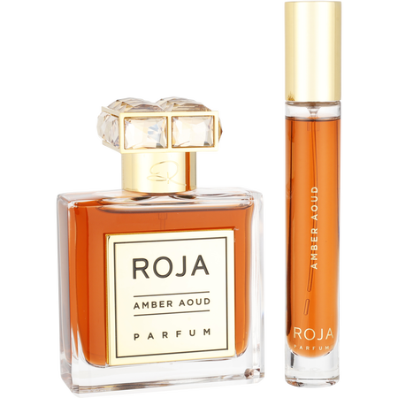 Roja Amber Aoud by Roja Dove PARFUM spray 1.7 oz & PARFUM spray 0.34 oz MINI for unisex
