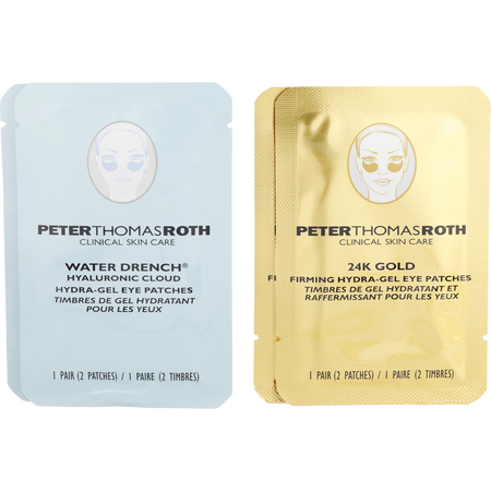 Peter Thomas Roth by Peter Thomas Roth Patch + Go Eye Pack Travel Pack: Water Drench (4ct) + 24K Gold (4ct) - for women