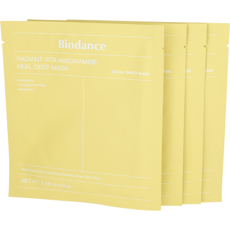 Biodance by Biodance Radiant Vita Niacinamide Real Deep Mask -4x34g/1.19OZ for women